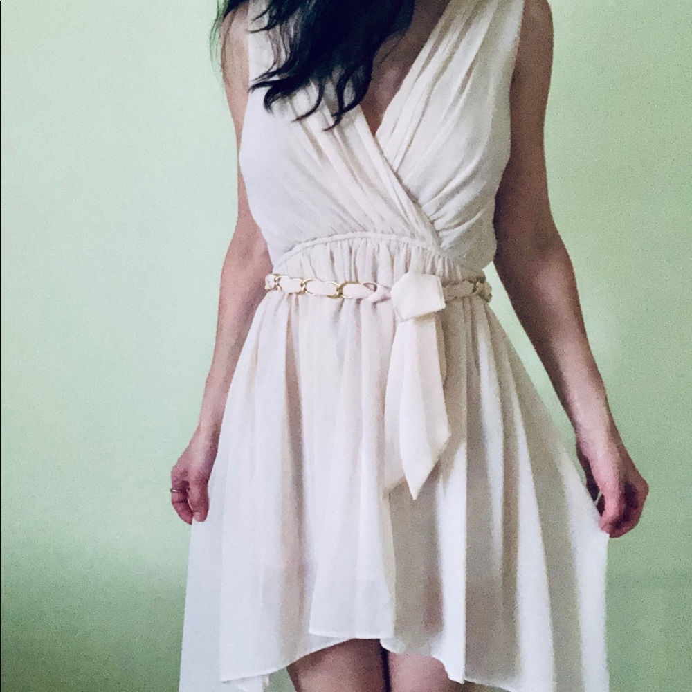 Dress S Beige asymmetrical
